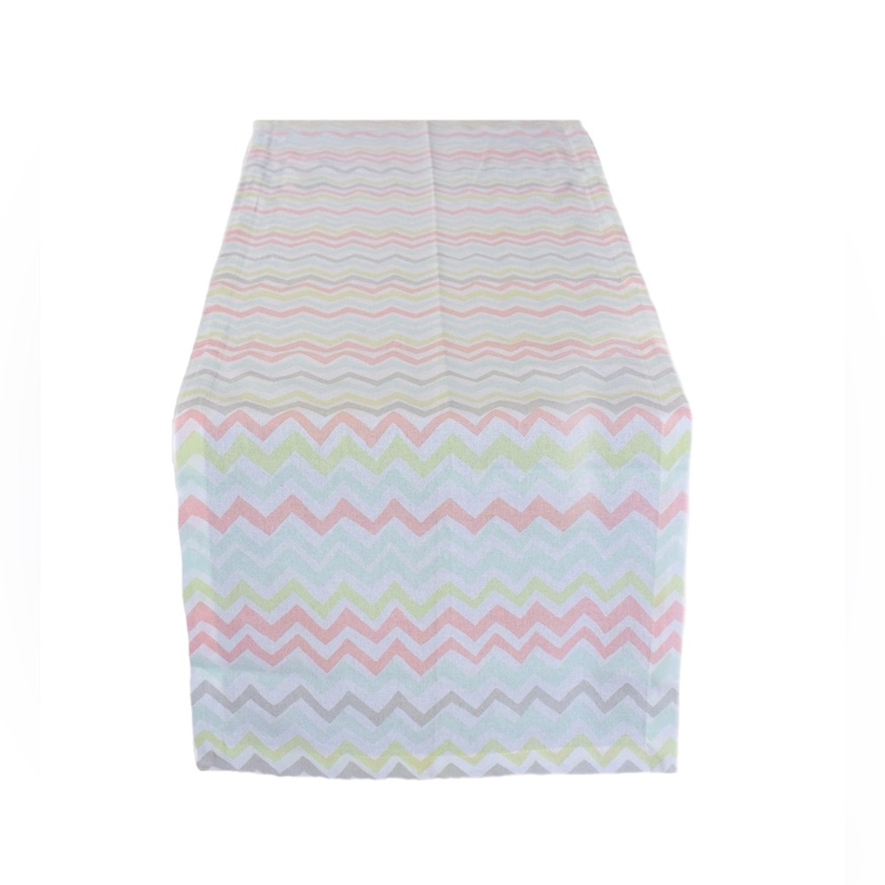 Chevron Table Runner in Spring Pastel 14”x72”